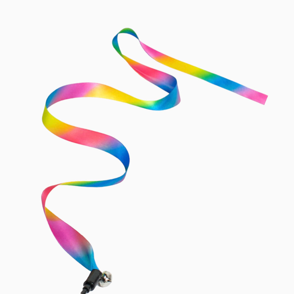 Rainbow Ribbon Cat Teaser - Verter Pets - Fun, Play, Stick