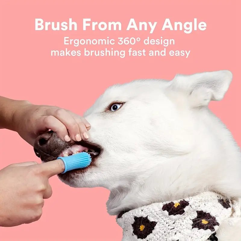 360º Finger Toothbrush Kit, Easy Teeth Cleaning, Dental Care For All Sizes - Verter Pets - bath, Brush, Dental