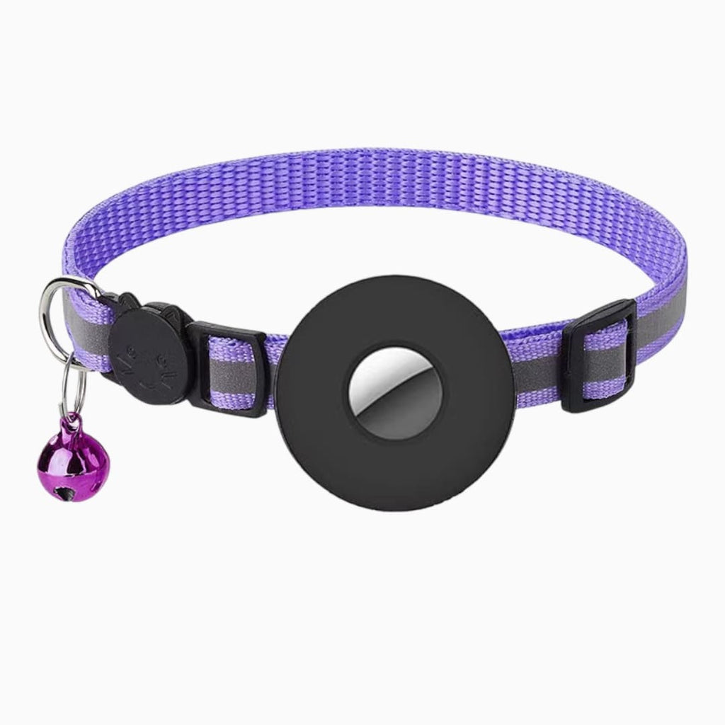 Cat Collar With AirTag Holder And Bell - Verter Pets - Collars, ,