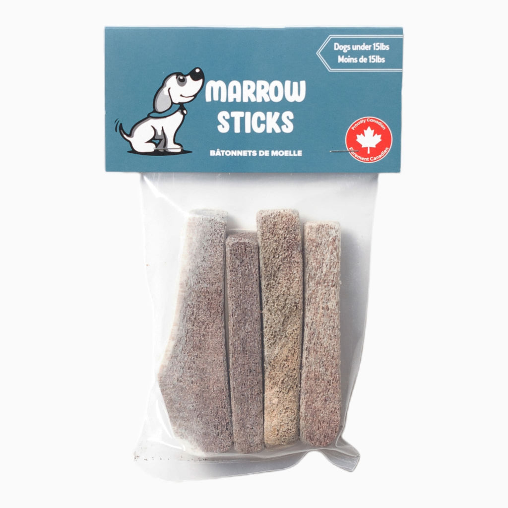 Marrow Puppy (Under 15 lb) Pack Sticks - 4pcs of Extremely Nutritious Chews - Verter Pets - Bite, Bone, Brush