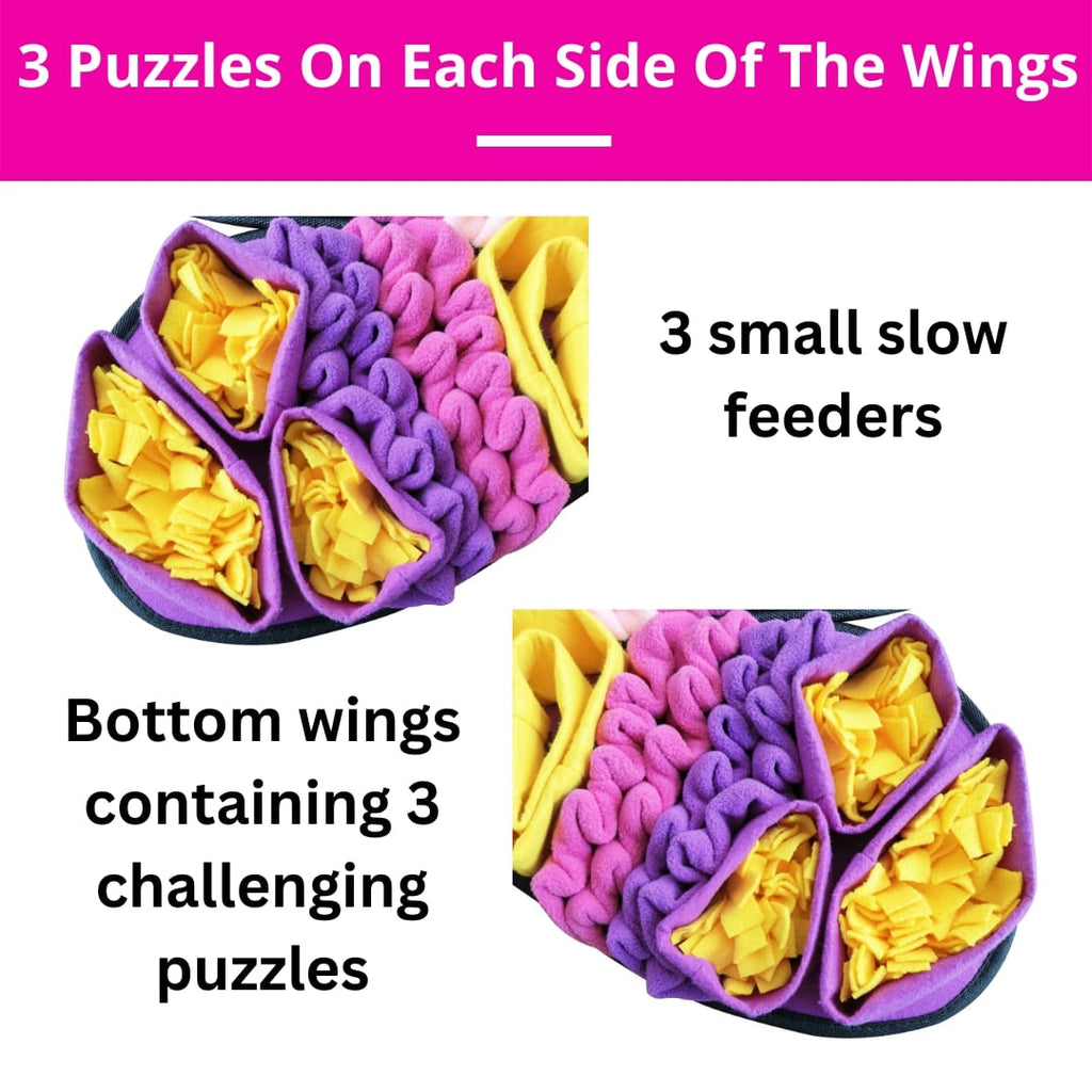 Radiant Butterfly AntiBite Snuffle Mat - Verter Pets - challenge, Cognitive, Feeding