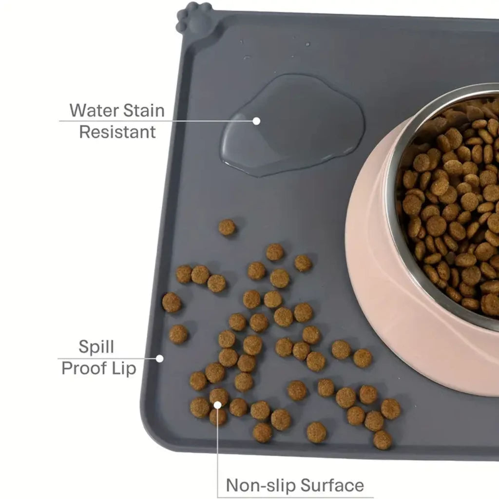 The Paw Waterproof Silicone Bowl Placemat - Verter Pets - , ,